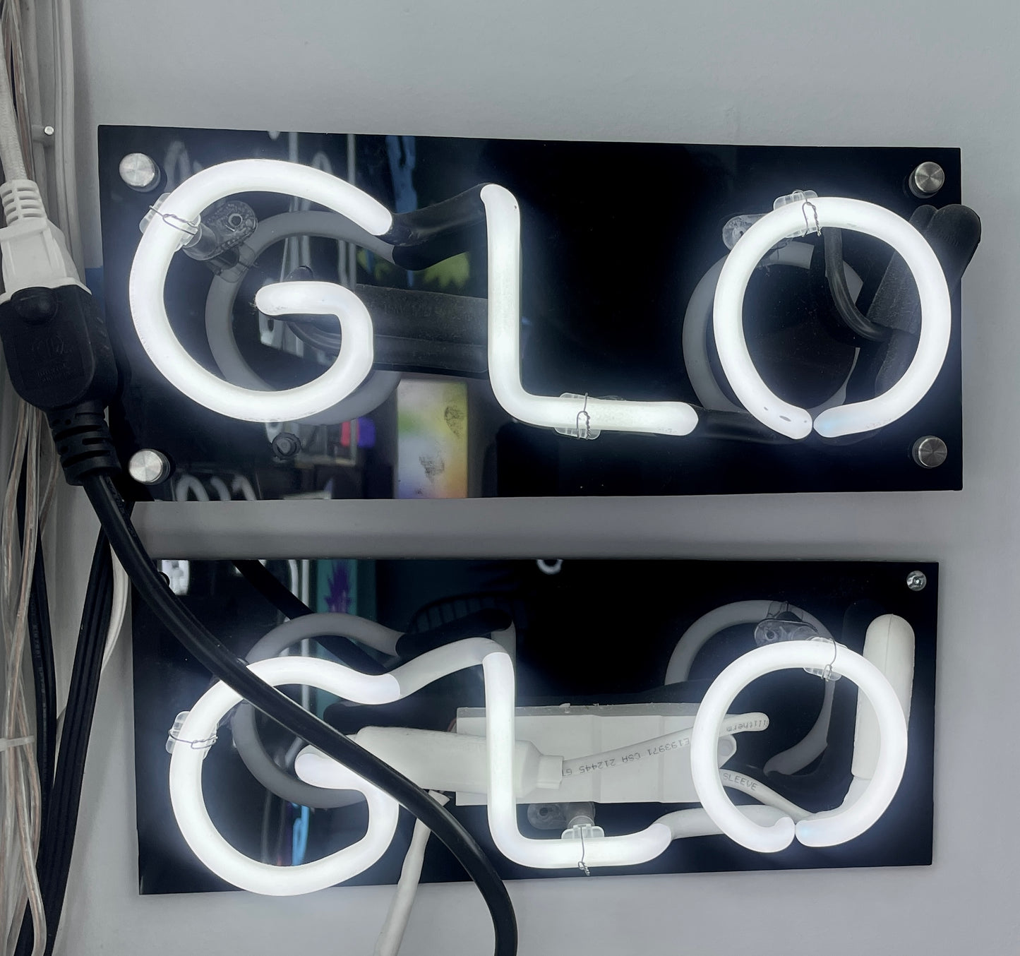NEON-GLO black backing