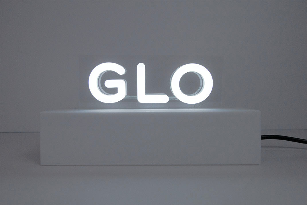 LED-Glo on White Acrylic Box