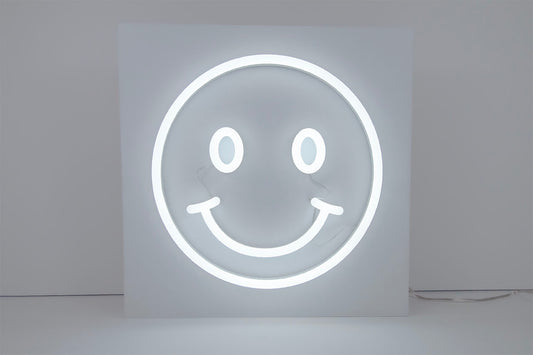 LED-Smiley face on white backing
