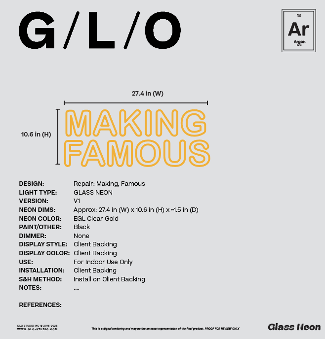 CUSTOM GLASS NEON | Repair - "Stop Making Stupid People Famous"