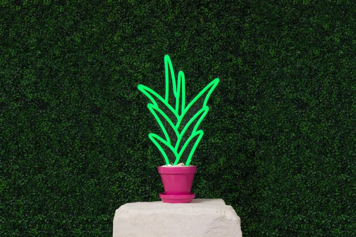 aloe vera plant decoration Aloe Vera | LED Neon Light Decor - GLO Studio