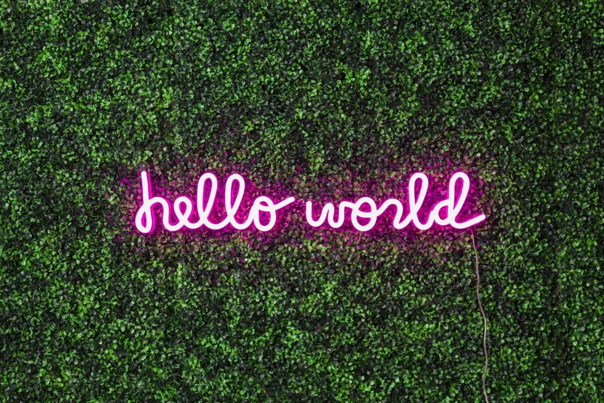 hello world | Neon Light Decor - GLO Studio - LED NEON