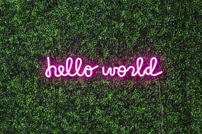 hello world | Neon Light Decor - GLO Studio - LED NEON