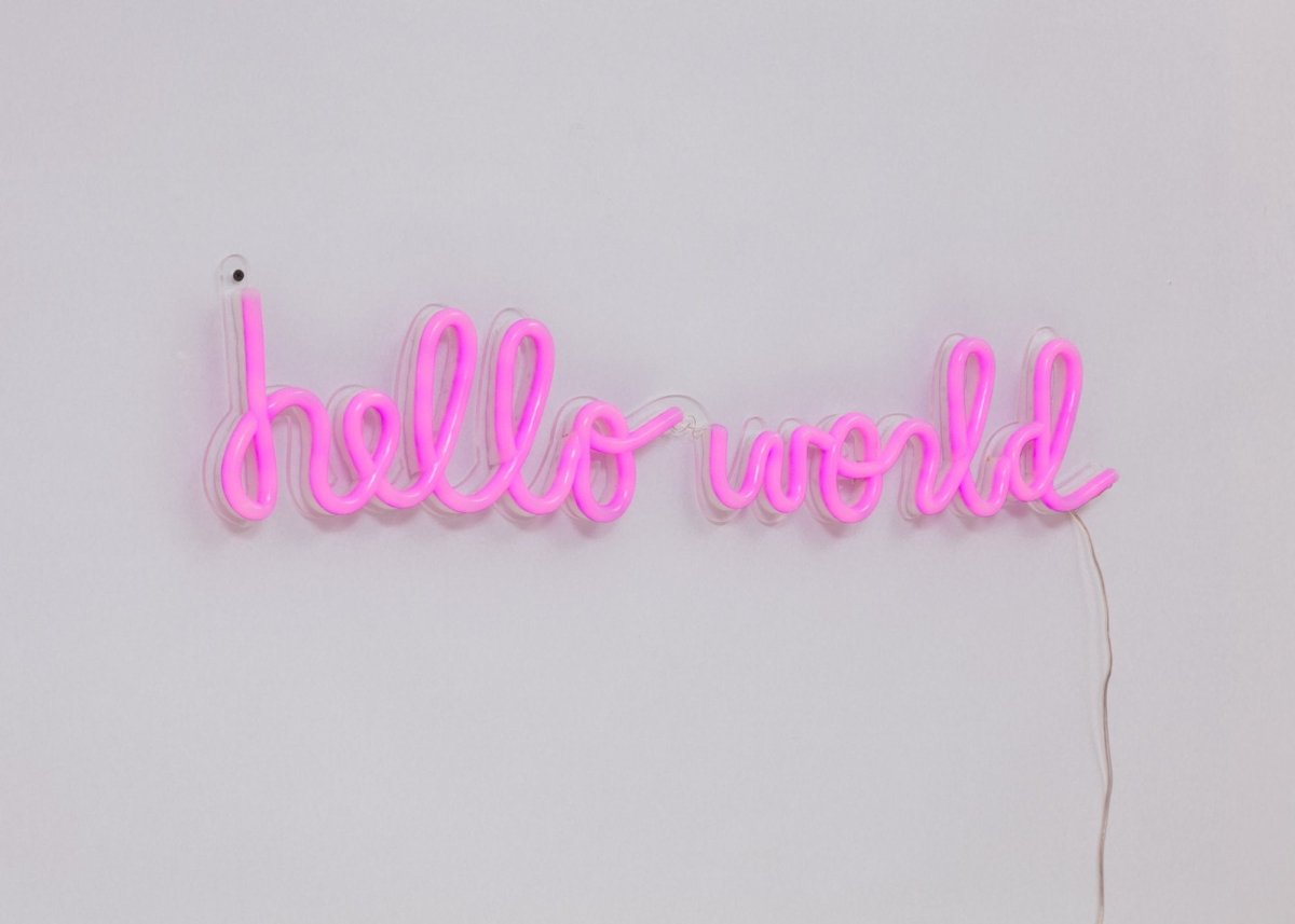 hello world | Neon Light Decor - GLO Studio - LED NEON