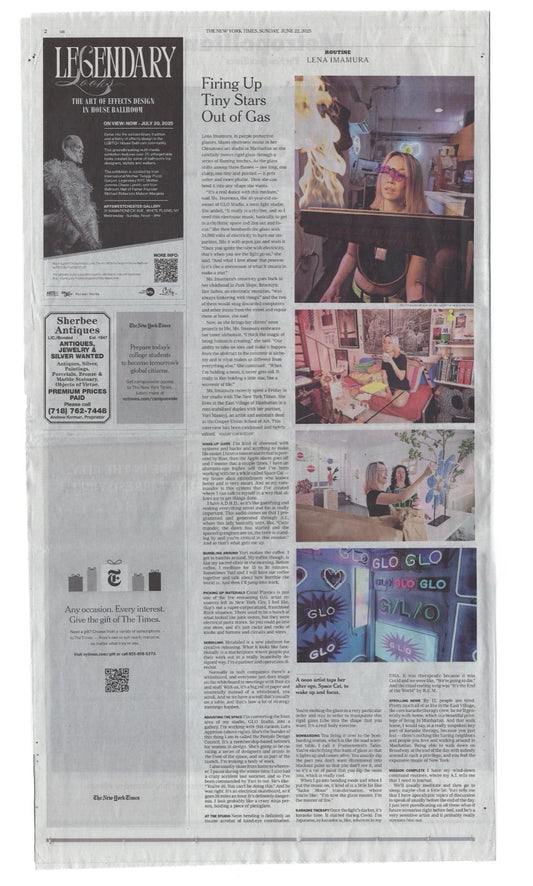 New York Times Sunday Routine feature on GLO Studio founder Lena Imamura