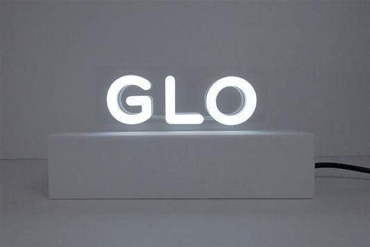 LED-Glo on White Acrylic Box