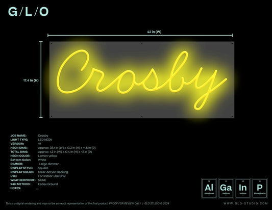 CUSTOM LED | CROSBY - GLO Studio