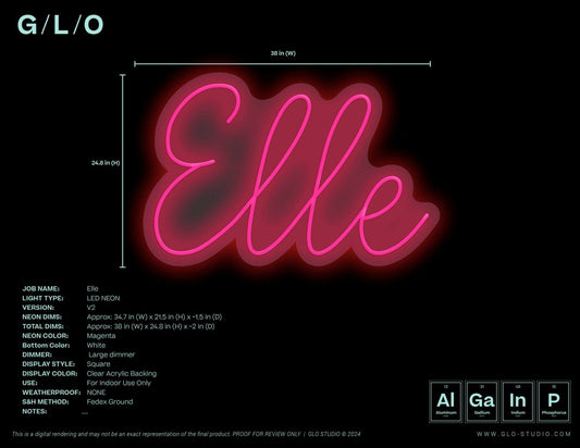 CUSTOM LED | ELLE - GLO Studio
