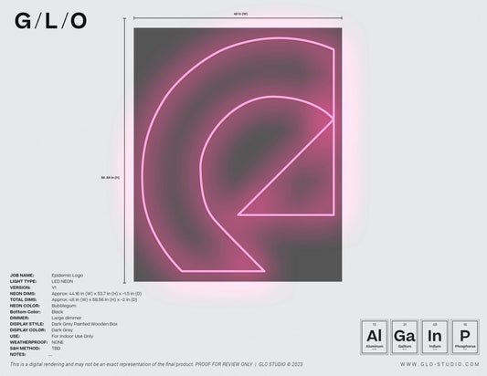 Super Custom LED neon | Epidemic sound logo - GLO Studio