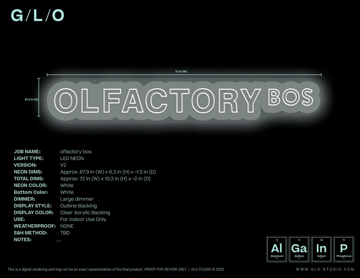 Super Custom LED neon | Olfactory Bos - GLO Studio